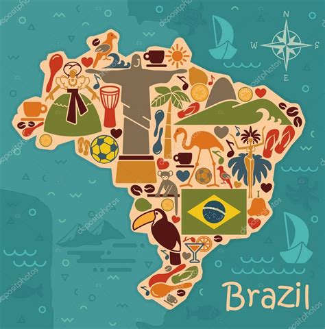 mapa de símbolos tradicionales de brasil 2022