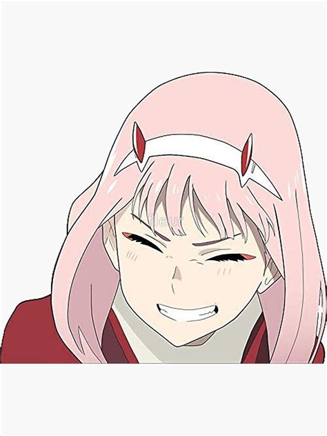 Zero Two Sticker For Sale By Fieur Redbubble