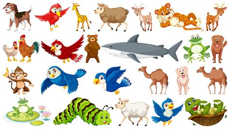Chart Of A To Z Wild Animals Stock Vector Image