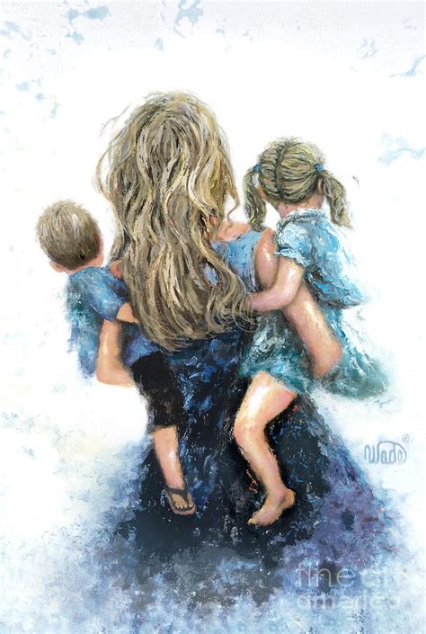 Mommy Carry Me Son Daughter Painting By Vickie Wade Fine Art America