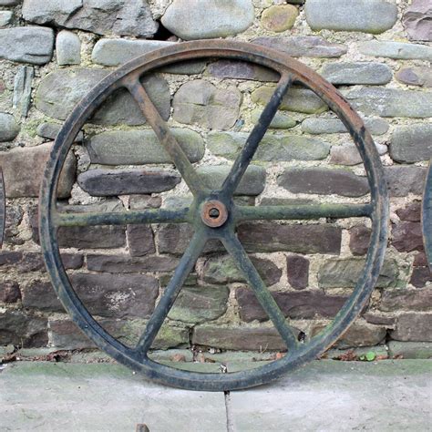 Antique And Reclaimed Listings Set Of 4 Cast Iron Wheels 33 Inch Salvoweb Uk