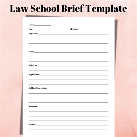 Law School Planner Law School Template Law School Case Etsy Uk