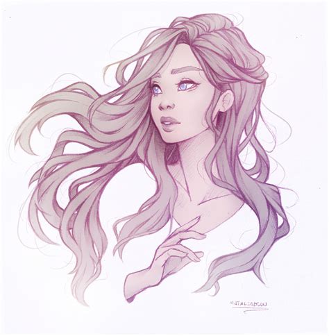 Pin By Charlotte Kempe On Mix N Long Hair Drawing Hair Sketch Art