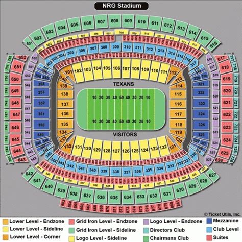 Nrg Stadium Seating Chart Texans