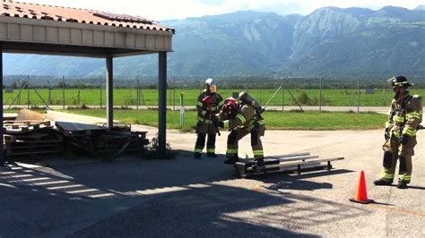 Aviano Air Force Firefighter Combat Challenge Training Trial 2 Youtube