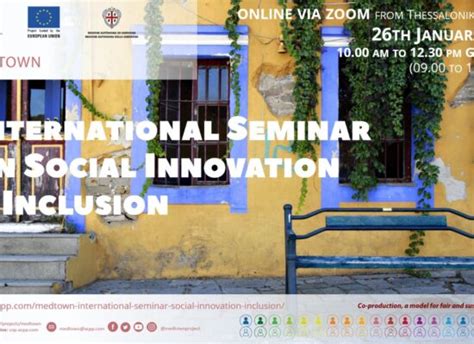 MedTOWN Seminario Internacional sobre innovación social e inclusión