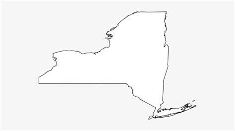 Outline New York State Map