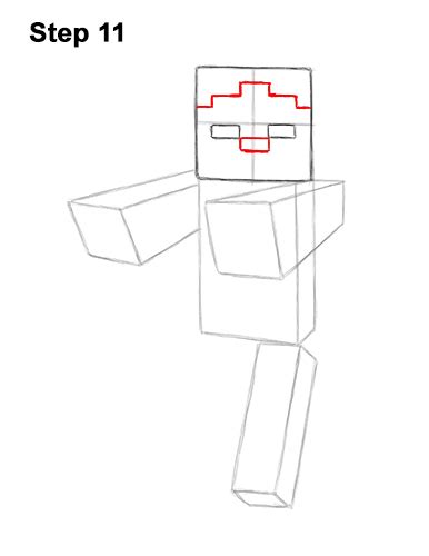 How To Draw A Zombie Minecraft Video And Step By Step Pictures