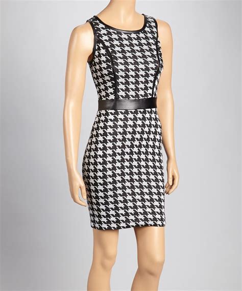 Black And White Houndstooth Dress Houndstooth Dress Dresses White