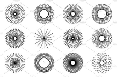 24 Spirograph-like shapes | Spirograph, Vector shapes, Shapes