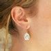 Clear Swarovski Crystal Teardrops In Gold Bezels On Lever Back Earrings