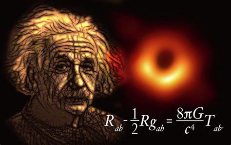 M87 Black Hole And Albert Einstein Theory Of General Relativity Digital