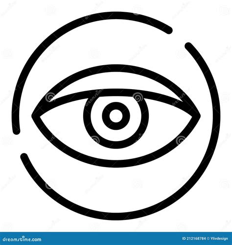 Eye Privacy Icon Outline Style Stock Vector Illustration Of Shape