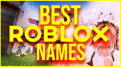 Best Roblox Names And Usernames Roblox Nicknames Youtube