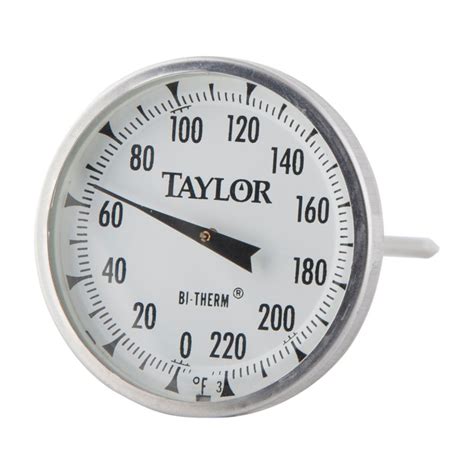 Taylor Precision 61054j Ss 0 200°f Meat Thermometer W 4 In Stem