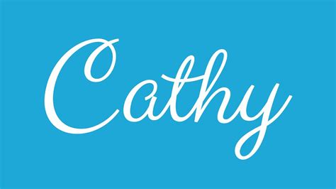 Learn How To Sign The Name Cathy Stylishly In Cursive Writing Youtube