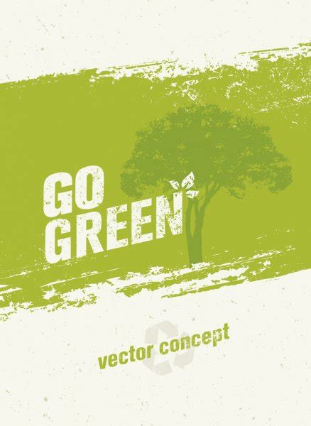 Go Green Creative Poster Stock Vector Image By ©wowsubtropica 93743388