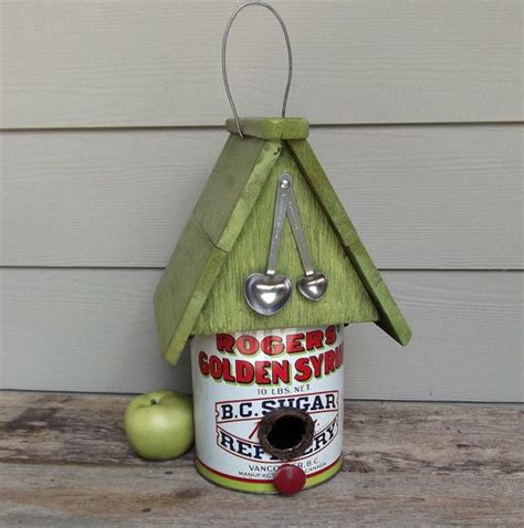 Vintage Syrup Can Birdhouse Tin Can Birdhouse By Milepost7 On Etsy