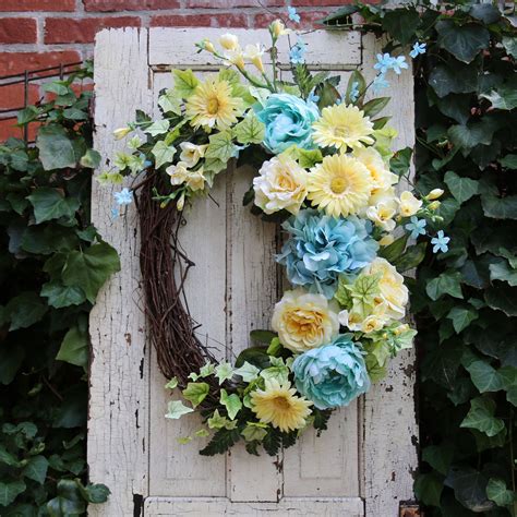 French Country Wreath Front Door Decor Country French Etsy Country