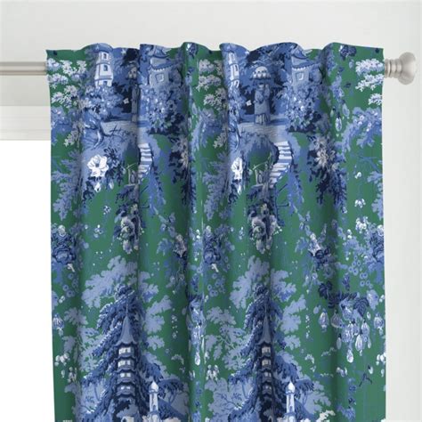 Chinoiserie Curtain Panel Chinoiserie Palace By Etsy