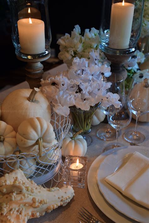 All White Thanksgiving Table Decor Hmr Designs