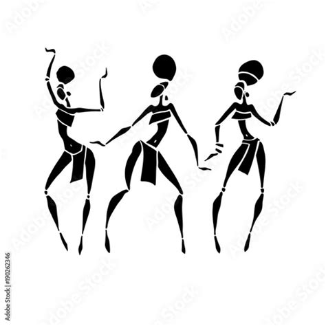Silhouette Of Woman African Dancers Dancing Woman In Traditional