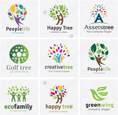 27 Tree Logos Free Psd Eps Ai Illustrator Format Download
