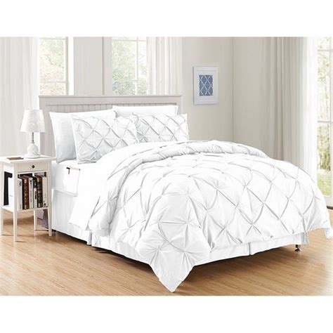 Elegant Comfort 8 Piece Bed In A Bag Pintuck Comforter Set Overstock
