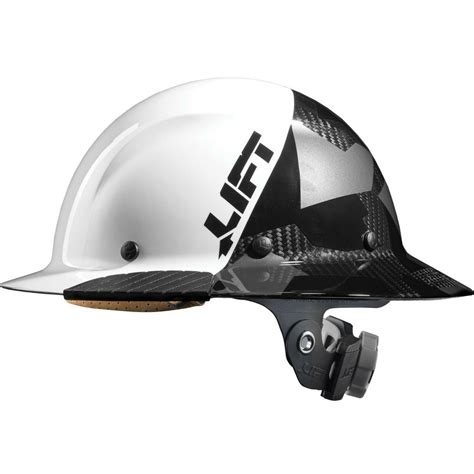 Lift Safety Hdf50c 19wc Dax 5050 Carbon Fiber Full Brim Hard Hat White