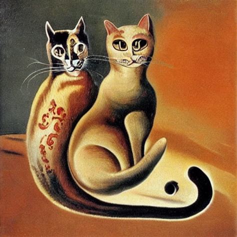 Cats Painted By Salvador Dali Generated By Stable Diffusion Ai Dan