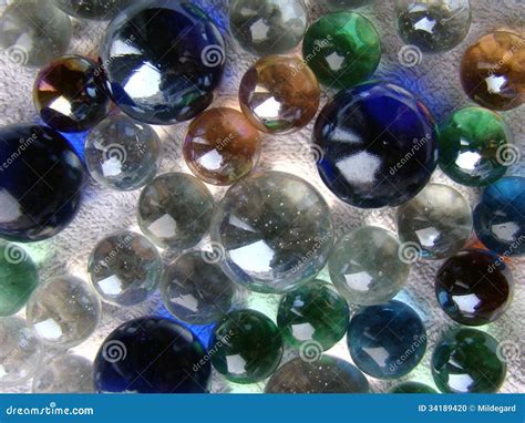 Glass Marbles Close Up Stock Photo Image 34189420