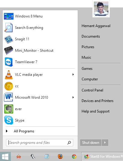 Get Your Classic Start Menu Back In Windows 8 With Start8