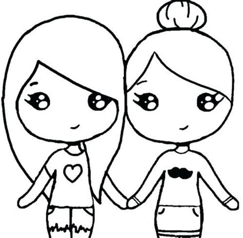 Kleurplaat kawaii poppetjes bff from www.omnilabo.nl. Bff Coloring Pages Printable Best Friend Heart - Coloring ...
