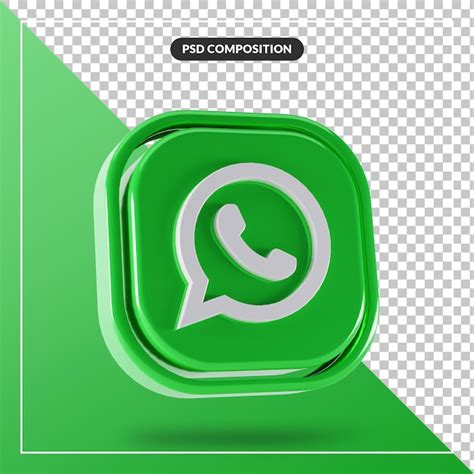 Premium Psd Glossy Whatsapp Logo Isolated 3d Design