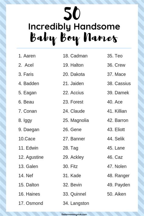 50 Unique Baby Boy Names Handsome Baby Names For Boys