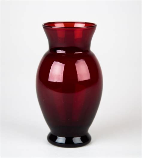 Anchor Hocking Royal Ruby Red 6 Flared Vase Vintage Etsy