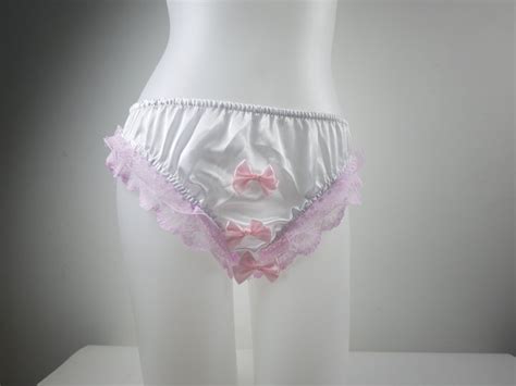 Abdl Really Cute Satin Sissy Panties Three Large Bows On The Front Sd03