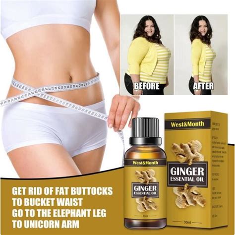 ginger essential oil belly drainage slimming ginger oil weight loss 100 pure natural herbal