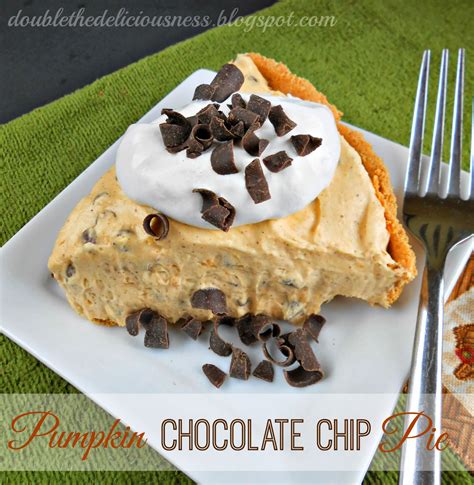 Double The Deliciousness Pumpkin Chocolate Chip Pie