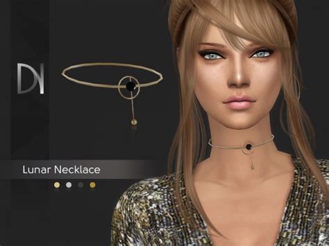 The Sims Resource Lunar Necklace By Darknightt • Sims 4 Downloads
