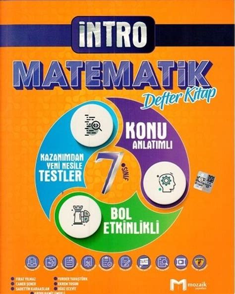 Mozaik Yay Nlar S N F Matematik Ntro Defter Kitap Caner Ener