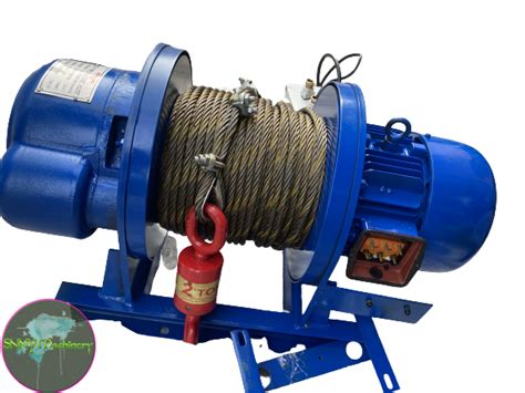 1t Electric Winch 3 Phase Electric Wire Rope Winch Heavy Duty Good