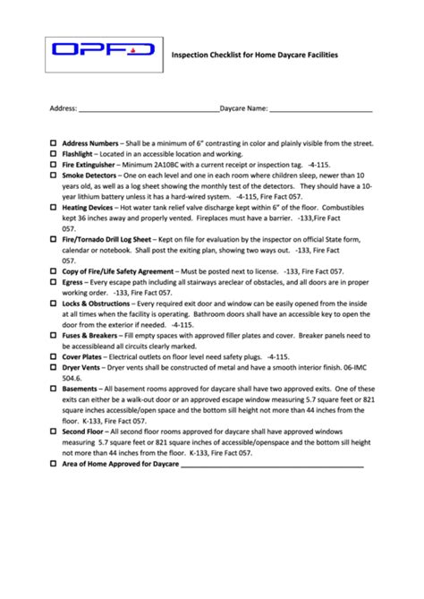 The reality is you are left thinking what was that all about. Inspection Checklist Template For Home Daycare Facilities printable pdf download