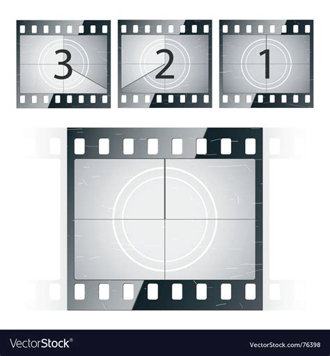 Film Strip Countdown Royalty Free Vector Image