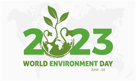 2023 Concept World Environment Day Nature Ecology Protection Vector