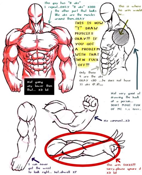 How I Draw Muscles By Dokuro On Deviantart