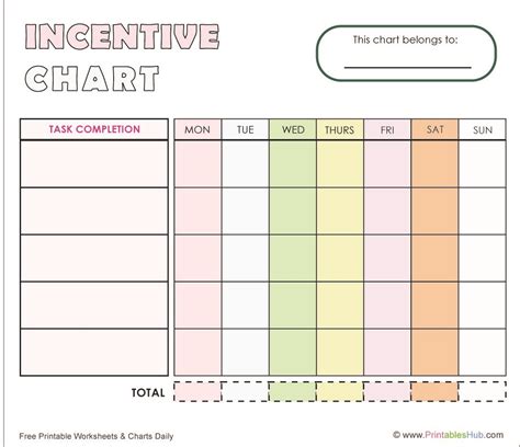 Free Printable Incentive Chart And Incentive Badges Pdf Printables Hub