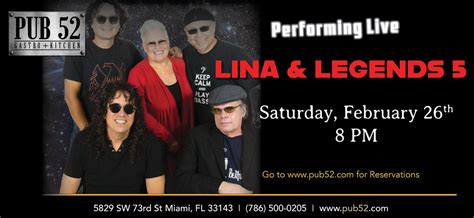 Lina And Legends 5 Returns To Pub52 Pub 52 Gastropub South Miami 26