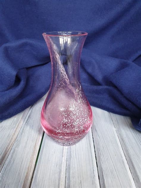 Pink Caithness Scottish Glass Bud Vase Etsy Pink Glass Vase Bud Vases Vase