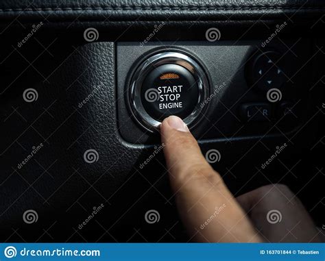 How to make an application start automatically in windows. Start-Stop Engine Button With Orange Light On Black Car ...